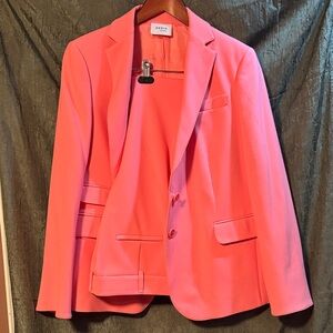 Akris Punto Bold Coral Blazer/Pant Set